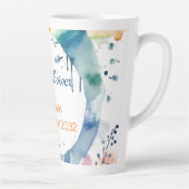 かわいいBOHOベビーシャワーカスタム カフェラテマグ (右)