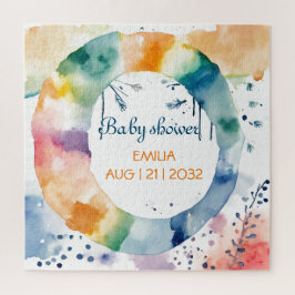 かわいいBOHOベビーシャワーカスタム ジグソーパズル