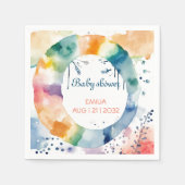 かわいいBOHOベビーシャワーカスタム スタンダードカクテルナプキン (正面)