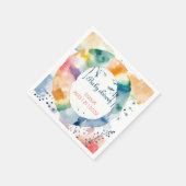 かわいいBOHOベビーシャワーカスタム スタンダードカクテルナプキン (角)