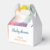 かわいいBOHOベビーシャワーカスタム フェイバーボックス (裏面サイド)