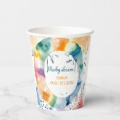 かわいいBOHOベビーシャワーカスタム 紙コップ (裏面)