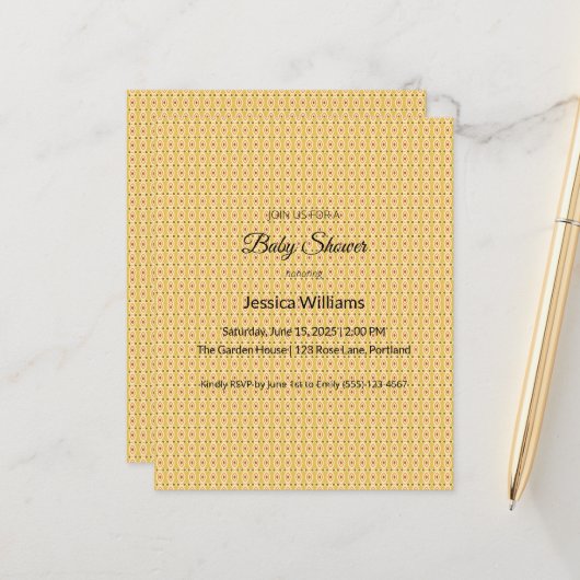 かわいいBohoベビーシャワー男女兼用、カスタマイズ可能 (正面/裏面インサイチュ)