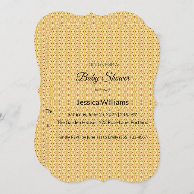 かわいいBohoベビーシャワー男女兼用、カスタマイズ可能 (正面/裏面)