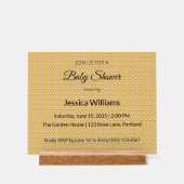 かわいいBohoベビーシャワー男女兼用、カスタマイズ可能 アクリルサイン (正面)