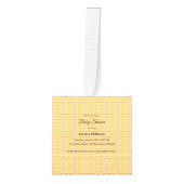 かわいいBohoベビーシャワー男女兼用、カスタマイズ可能 キューブオーナメント (正面)