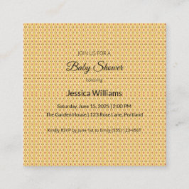 かわいいBohoベビーシャワー男女兼用、カスタマイズ可能 スクエア名刺