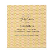 かわいいBohoベビーシャワー男女兼用、カスタマイズ可能 ノートパッド (正面)