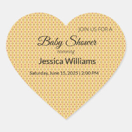 かわいいBohoベビーシャワー男女兼用、カスタマイズ可能 ハートシール