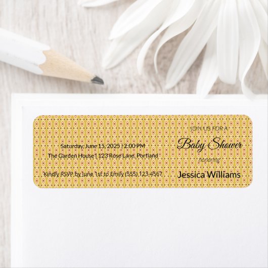 かわいいBohoベビーシャワー男女兼用、カスタマイズ可能 ラベル (インサイチュ)