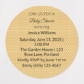 かわいいBohoベビーシャワー男女兼用、カスタマイズ可能 ラベル (デザイン1)