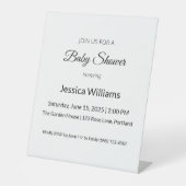 かわいいBohoベビーシャワー男女兼用、カスタマイズ可能 台座サイン (正面)