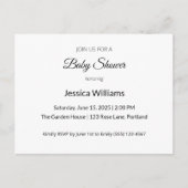 かわいいBohoベビーシャワー男女兼用、カスタマイズ可能 案内ポストカード (正面)