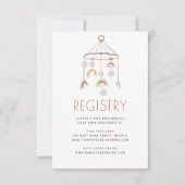 かわいいBohoモバイル赤ちゃんシャワーギフト囲いカード 招待状 (正面)