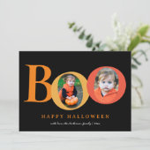 かわいいBOOハロウィーン2 2枚フォトホリデーカード シーズンカード (スタンド正面)