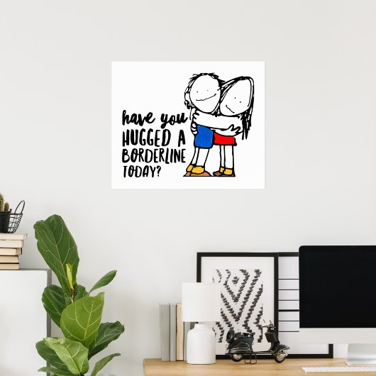 かわいいBPD認識度 |フグ(境界線) | DBTギフト ポスター (ホームオフィス)