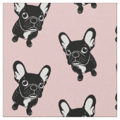 かわいいbrindle Frenchieは夢みる人です ファブリック (クローズアップ)