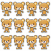 かわいいBrown Bear_GC – シール (正面)