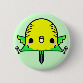 かわいいBudgie (背景を変えます!) 缶バッジ