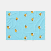 かわいいBuzzyは蜂をブンブンいう音 フリースブランケット (正面(横))