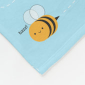 かわいいBuzzyは蜂をブンブンいう音 フリースブランケット (角)