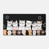 かわいいCat Desk Mat – かわいいオフィスやゲームデッキ デスクマット (正面)