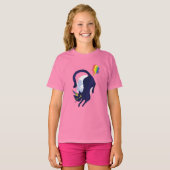 かわいいCaticornの黒猫のユニコーンのTシャツ Tシャツ (正面フル)