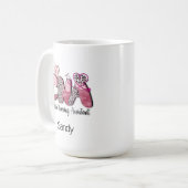 かわいいCNAウェスタンタイポグラフィ15オンス コーヒーマグカップ (正面左)