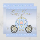 かわいいCoach王子の青色児のシャワー 招待状 (正面/裏面)