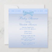 かわいいCoach王子の青色児のシャワー 招待状 (裏面)