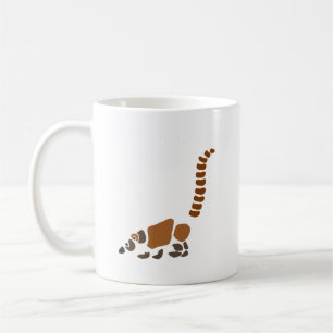 かわいいCoatiのMundiの抽象美術 コーヒーマグカップ