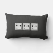 かわいいCtrl Alt Del Keyboardは-再起動しよう ランバークッション (裏面)