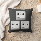 かわいいCtrl Alt Del Keyboard -再起動 クッション (ブランケット)