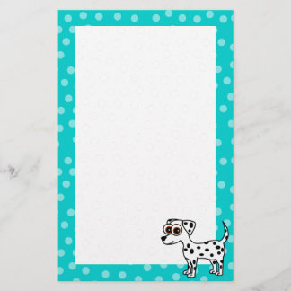 かわいいDalmatian漫画によって斑点を付けられる文房具 便箋