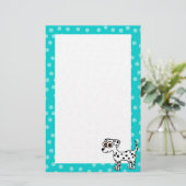 かわいいDalmatian漫画によって斑点を付けられる文房具 便箋 (スタンド正面)