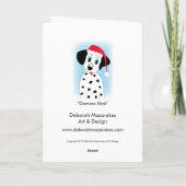 かわいいDalmatian犬のクリスマスカード シーズンカード (裏面)
