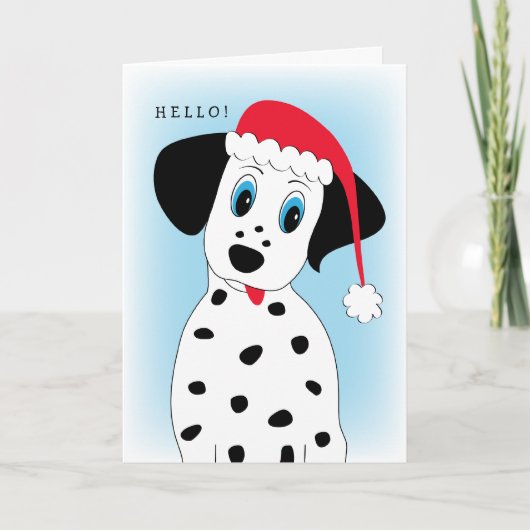 かわいいDalmatian犬のクリスマスカード シーズンカード (正面)