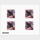 かわいいDave Rectangleスタンプ 長方形シール (シート)