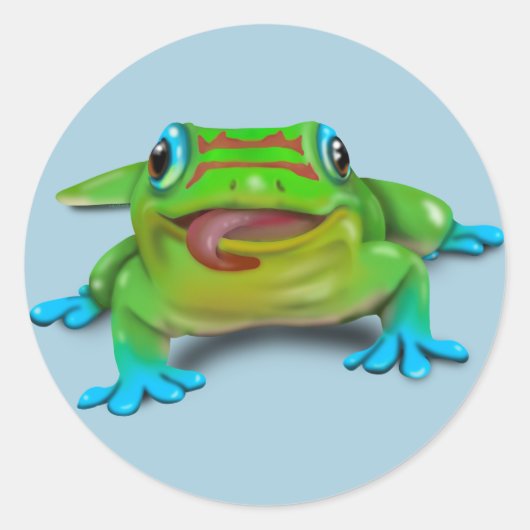 かわいいDAY GECKO ラウンドシール (正面)
