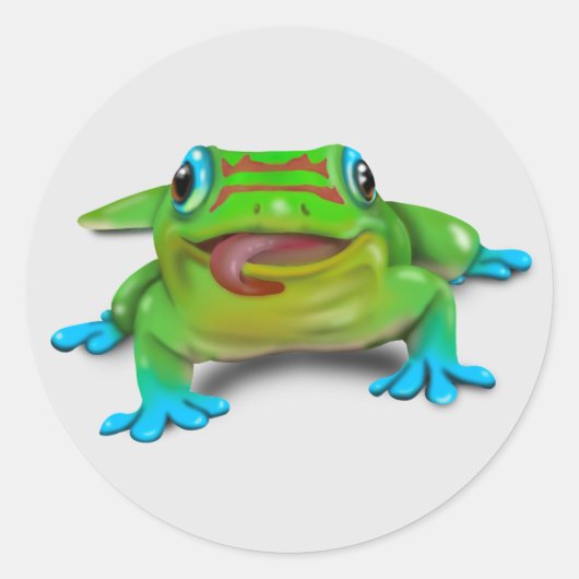 かわいいDAY GECKO ラウンドシール (正面)