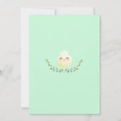 かわいいDIM餃子の誕生日パーティーの招待 招待状 (裏面)