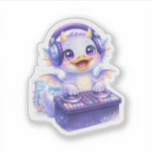 かわいいDJドラゴン クルーズステッカー シール (正面)