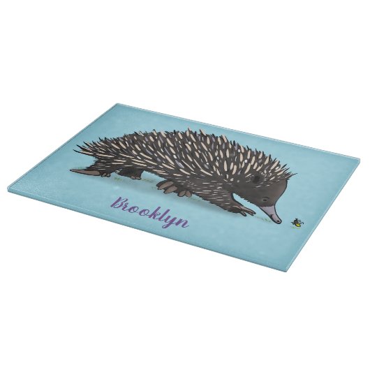 かわいいechidnaビー漫画イラストレーション カッティングボード (角)