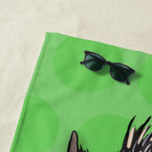 かわいいechidnaビー漫画イラストレーション ビーチタオル (インサイチュ)