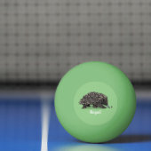 かわいいechidnaビー漫画イラストレーション 卓球ボール (ネット)