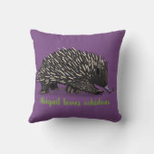 かわいいechidnaビー漫画パープルデザイン クッション (裏面)