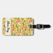 かわいいemoji愛はキスがパターン笑い微笑するのを聞きます ラゲッジタグ (正面横)