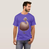 かわいいEMU鳥in漫画スタイル女の子 Tシャツ (正面フル)