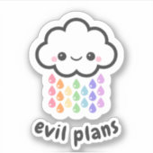 かわいいEvil Plans Cloud シール (正面)