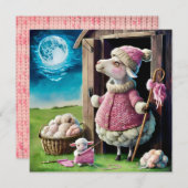 かわいいEweとラムのグリーティングカード シーズンカード (正面/裏面)